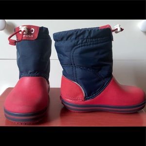 Crocs Toddler Boots - Navy and Red size 8